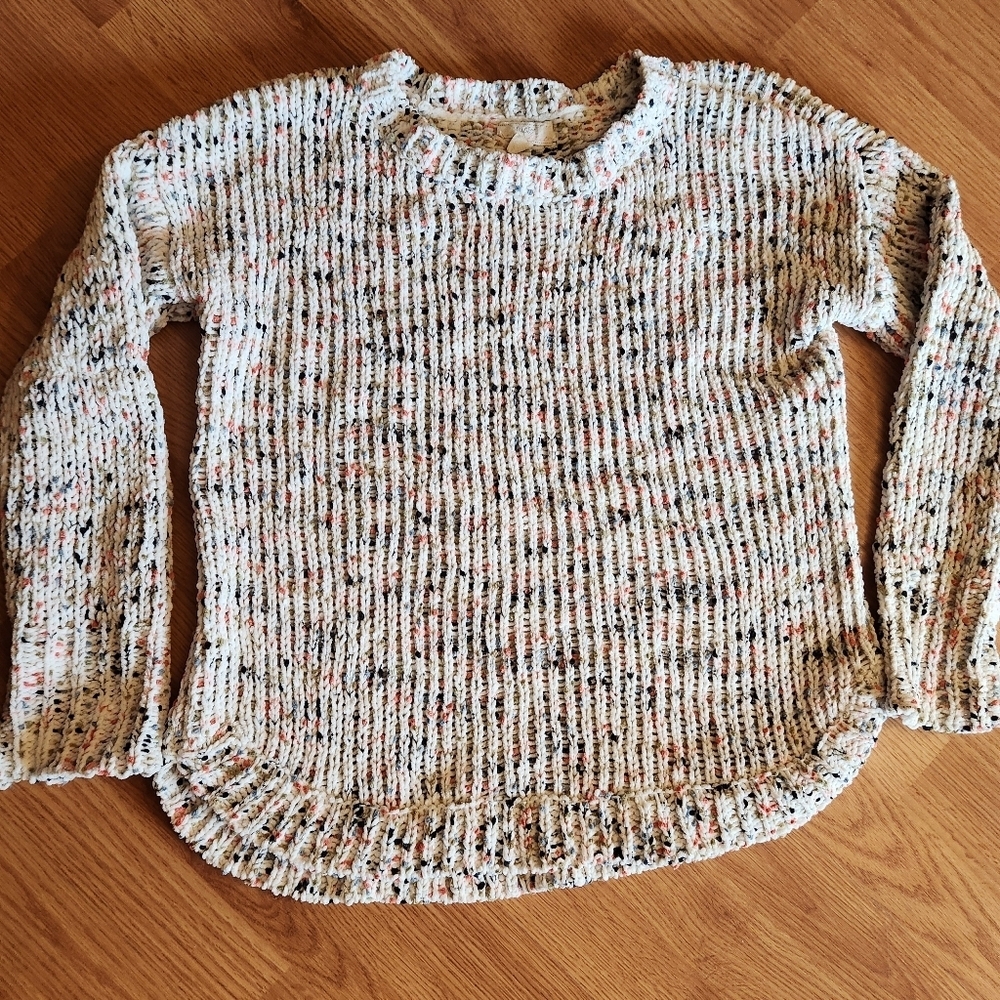 Cupio Thick Cable Confetti Pullover Sweater. Sz Small